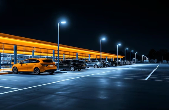 Smart parking lot lighting systems